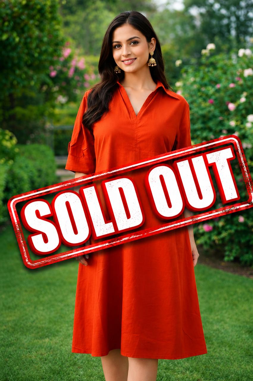 D'MAYE Rust Aura Shirt Dress