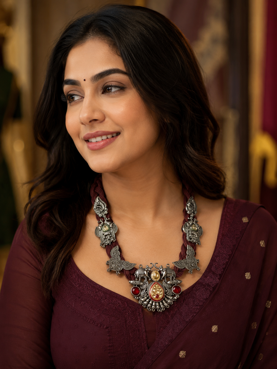Jute necklace