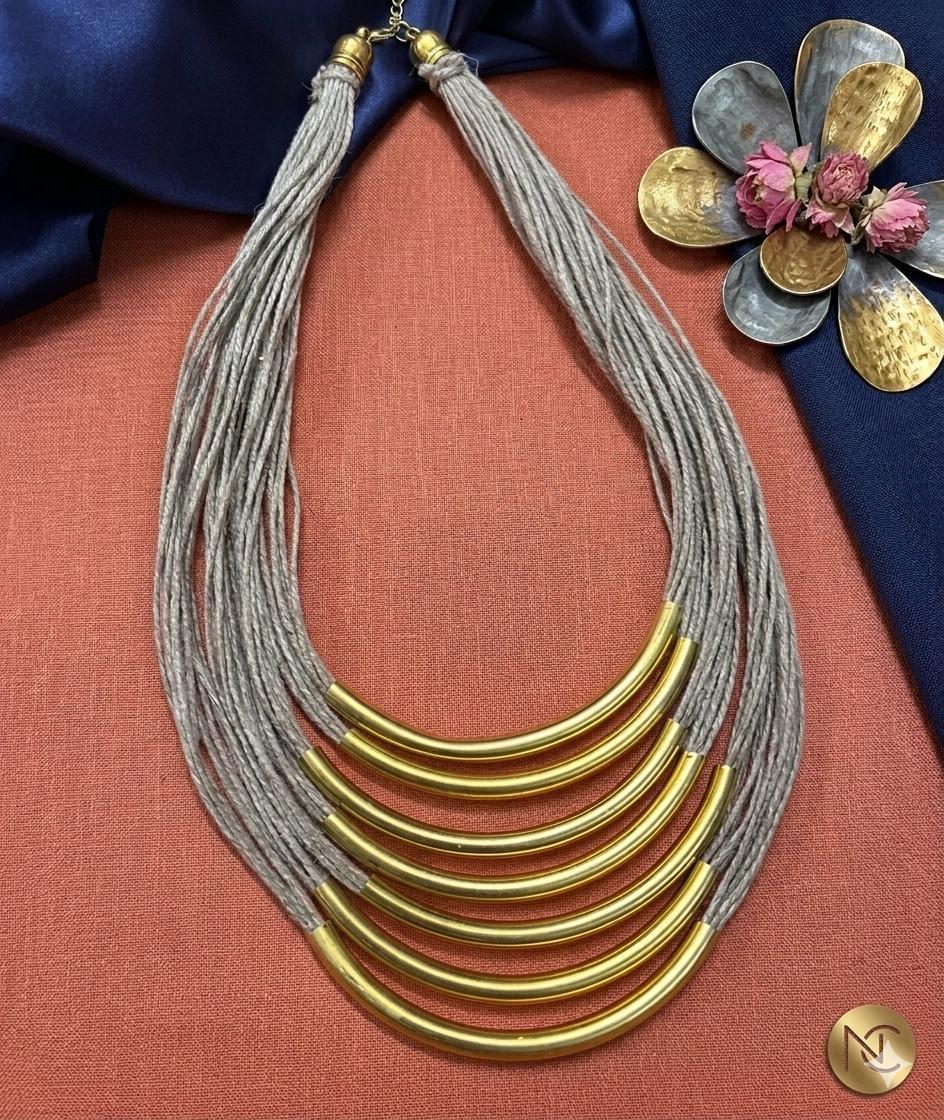 Handcrafted Jute Statement Necklace for Women